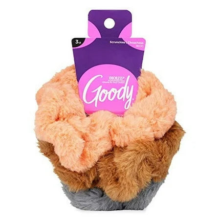 Goody Goody Trendy Fur Scrunchies - 3 ct Scrunchies