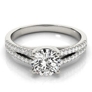 Bids.com 14k White Gold Split Shank Round Diamond Engagement Ring (1 1/8 cttw) Rings