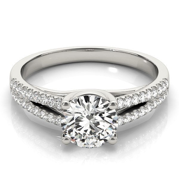 Bids.com 14k White Gold Split Shank Round Diamond Engagement Ring (1 1/8 cttw) Rings