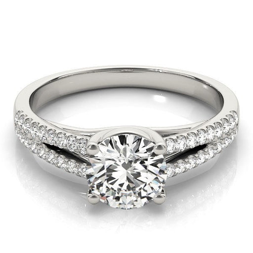 Bids.com 14k White Gold Split Shank Round Diamond Engagement Ring (1 1/8 cttw) Rings