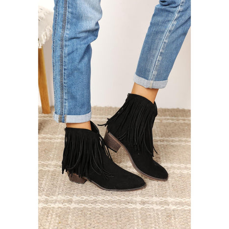 Legend Women's Fringe Cowboy Western Ankle Boots