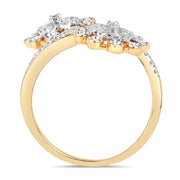 Bids.com 0.56 Carat Genuine White Diamond 14K Yellow Gold Ring (E-F Color, SI1-SI2 Clarity) Rings