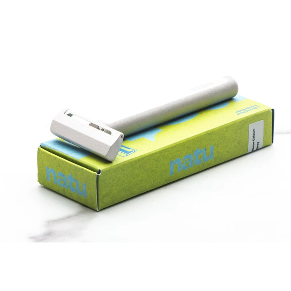 NATU NATU | Grey Pivoting Head Single Edge Safety Razor Razors & Razor Blades White Smoke