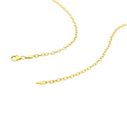 Bids.com 2.5mm 14k Yellow Gold Pendant Chain with Textured Links Necklaces