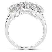 Bids.com 0.58 Carat Genuine White Diamond .925 Sterling Silver Ring Rings