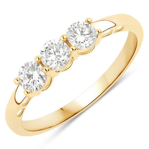 Bids.com 0.51 Carat Genuine Lab Grown Diamond 14K Yellow Gold Ring Rings