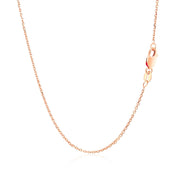Bids.com 14k Rose Gold Diamond Cut Cable Link Chain 1.1mm Necklaces