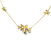 Bids.com Cubic Zirconia Flower Pendant Sterling Silver Pendants