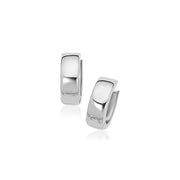 Bids.com 10k White Gold Snuggable Hoop Earrings Earrings