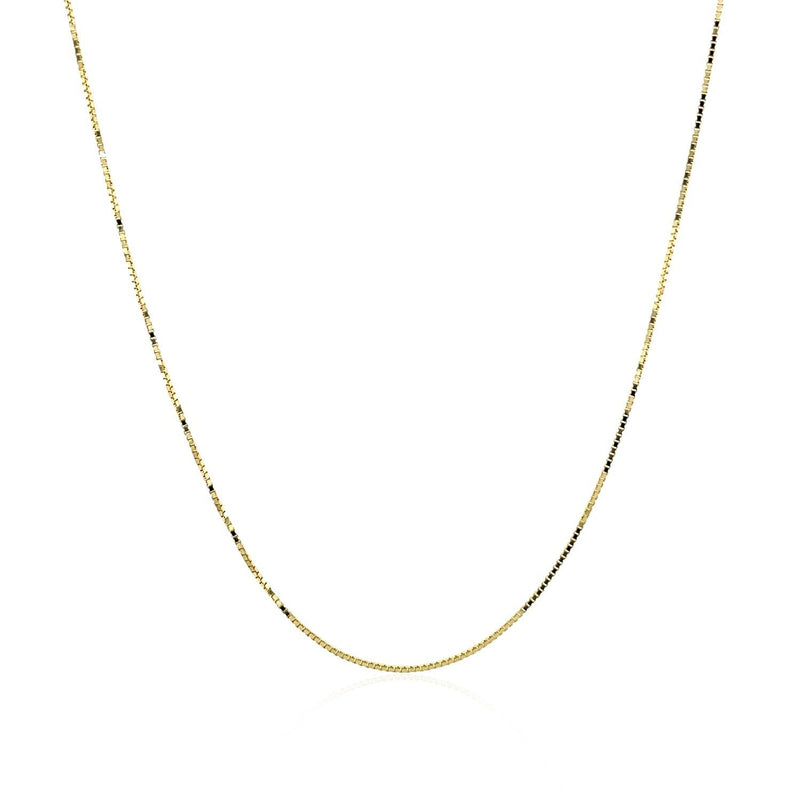 Bids.com 14k Yellow Gold Classic Box Chain 0.6mm Necklaces