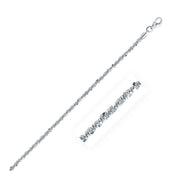 Bids.com Rhodium Plated 2.2mm Sterling Silver Sparkle Style Chain Necklaces