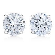 Bids.com AGS Certified 14K White Gold 1.0 Cttw 4-Prong Set Brilliant Round-Cut Solitaire Diamond Push Back Stud Earrings (H-I Color, SI2-I1 Clarity) Earrings