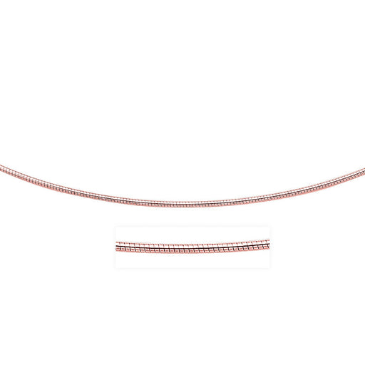 Bids.com 14k Rose Gold Necklace in a Round Omega Chain Style Necklaces