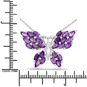 Bids.com 3.90 Carat Genuine Amethyst .925 Sterling Silver Pendant Pendants White Smoke