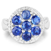 Bids.com 2.66 Carat Genuine Kyanite .925 Sterling Silver Ring Rings