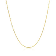 Bids.com 10k Yellow Gold Diamond Cut Cable Link Chain (1.10 mm) Necklaces