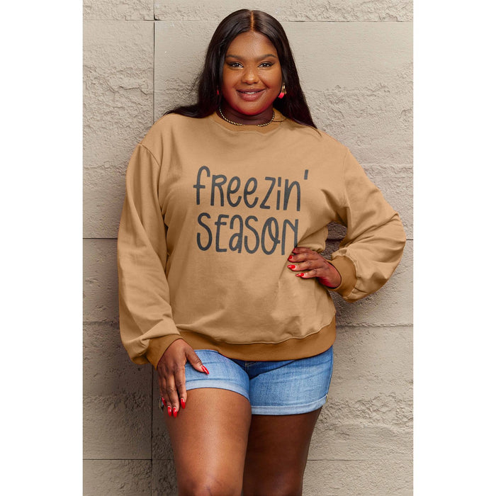 Simply Love FREEZIN' SEASON Graphic Sweatshirt