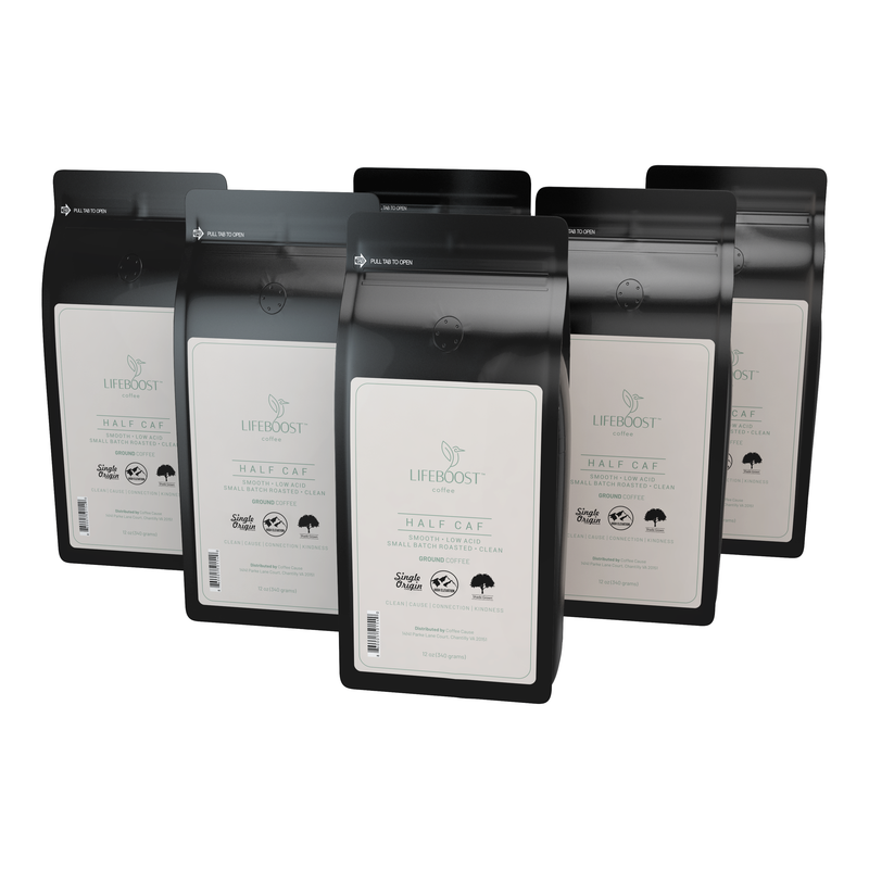 Lifeboost Coffee Half Caff Decaf Roast