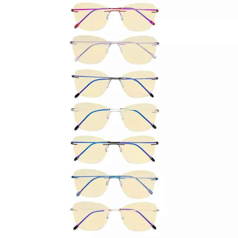 eyekeeper.com 7 Pack Cat-eye Blue Light Blocking Reading Glasses TMWK9902 Eyeglasses