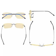 eyekeeper.com 7 Pack Rimless Blue Light Blocking Reading Glasses TMWK9905B Eyeglasses