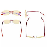 eyekeeper.com 7 Pack Rimless Blue Light Blocking Reading Glasses TMWK9906A Eyeglasses