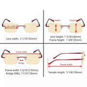 eyekeeper.com 7 Pack Rimless Blue Light Blocking Reading Glasses TMWK9906A Eyeglasses