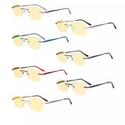 eyekeeper.com 7 Pack Rimless Blue Light Blocking Reading Glasses TMWK9906A Eyeglasses