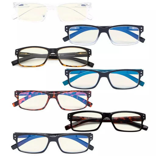 eyekeeper.com 7 Pack Vintage Blue Light Filter Reading Glasses UVR032 Eyeglasses