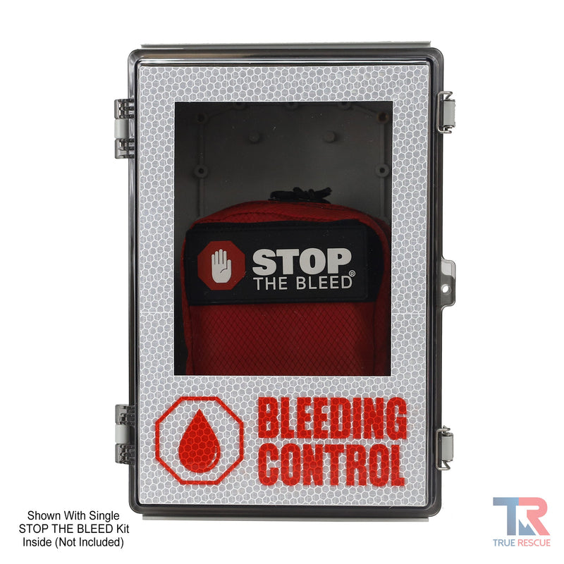 True Rescue Individual Bleeding Control Cabinet Cabinet White Smoke Non-Alarmed,Alarmed