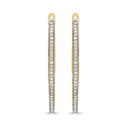 Bids.com 10k Yellow Gold Round Cut Diamond Earrings (1 cttw, I-J Color, I2-I3 Clarity) Earrings