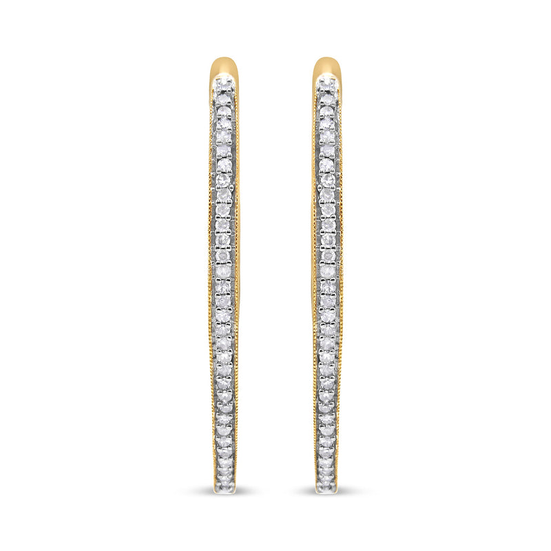 Bids.com 10k Yellow Gold Round Cut Diamond Earrings (1 cttw, I-J Color, I2-I3 Clarity) Earrings