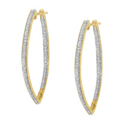 Bids.com 10k Yellow Gold Round Cut Diamond Earrings (1 cttw, I-J Color, I2-I3 Clarity) Earrings