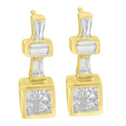Bids.com 14K Yellow Gold 1 1/3 cttw Diamond Hoop Earrings (G-H, VS1-VS2) Earrings