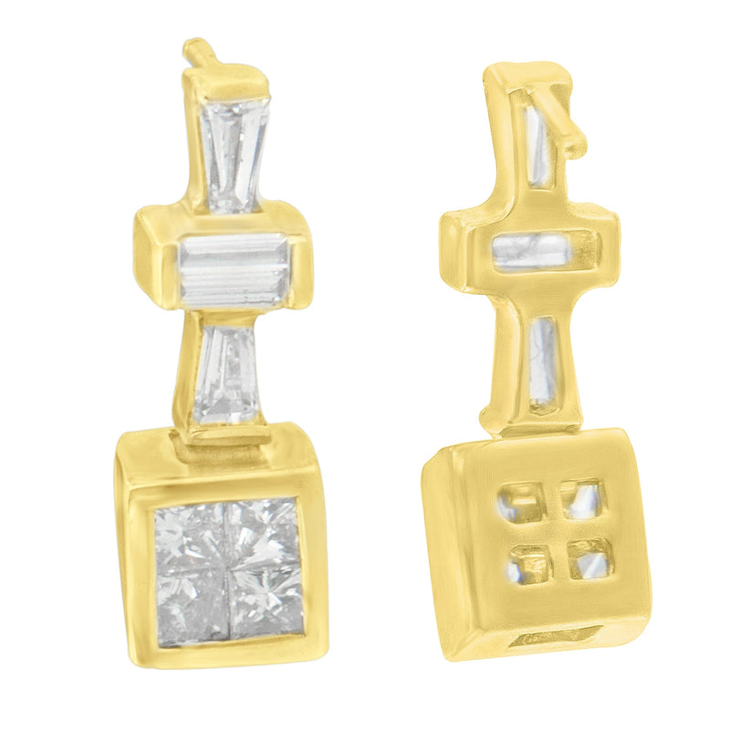 Bids.com 14K Yellow Gold 1 1/3 cttw Diamond Hoop Earrings (G-H, VS1-VS2) Earrings