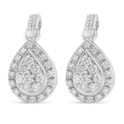 Bids.com 10k White Gold Round Cut Diamond Earrings (0.75 cttw, H-I Color, I1-I2 Clarity) Earrings