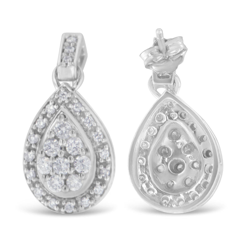Bids.com 10k White Gold Round Cut Diamond Earrings (0.75 cttw, H-I Color, I1-I2 Clarity) Earrings