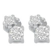 Bids.com 14K White Gold 1/2 cttw Round Cut Diamond Earrings (H-I, SI2-I1) Earrings