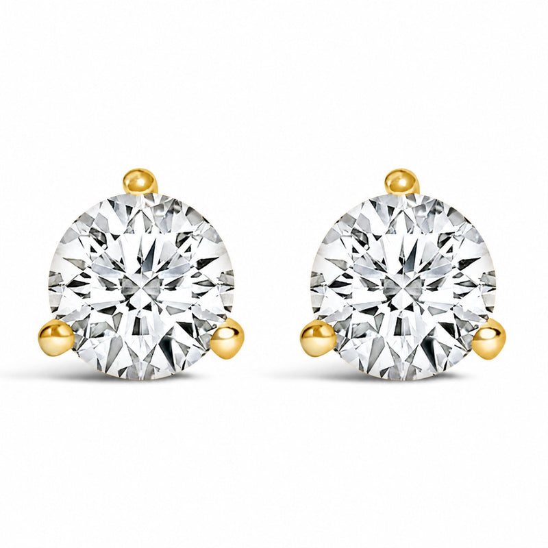Bids.com 14K White Gold 2 Cttw Round Lab-Grown Diamond 3-Prong Martini Solitaire Screwback Stud Earrings Earrings White Smoke Yellow.Gold / 0.33,Yellow.Gold / 0.4,Yellow.Gold / 0.75,Yellow.Gold / 0.5,Yellow.Gold / 1,Yellow.Gold / 2,Yellow.Gold / 3,Yellow.Gold / 1.5