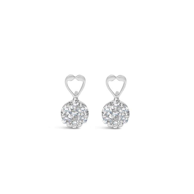 Bids.com 14K White Gold 1 1/4 cttw Round Cut Diamond Earrings (H-I, I1-I2) Earrings