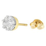 Bids.com 14K Yellow Gold 3/4 cttw Round Cut Diamond Stud Earring (I-J, SI2-I1) Earrings