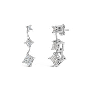 Bids.com 14K White Gold 1 cttw Princess Cut Diamond Earrings (G-H, VS1-VS2) Earrings