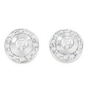 Bids.com 14K White Gold 1/3 cttw Round Cut Diamond Earrings (H-I, SI2-I1) Earrings