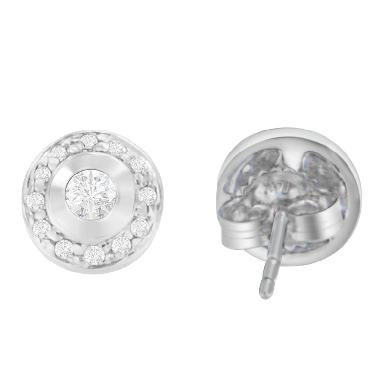 Bids.com 14K White Gold 1/3 cttw Round Cut Diamond Earrings (H-I, SI2-I1) Earrings