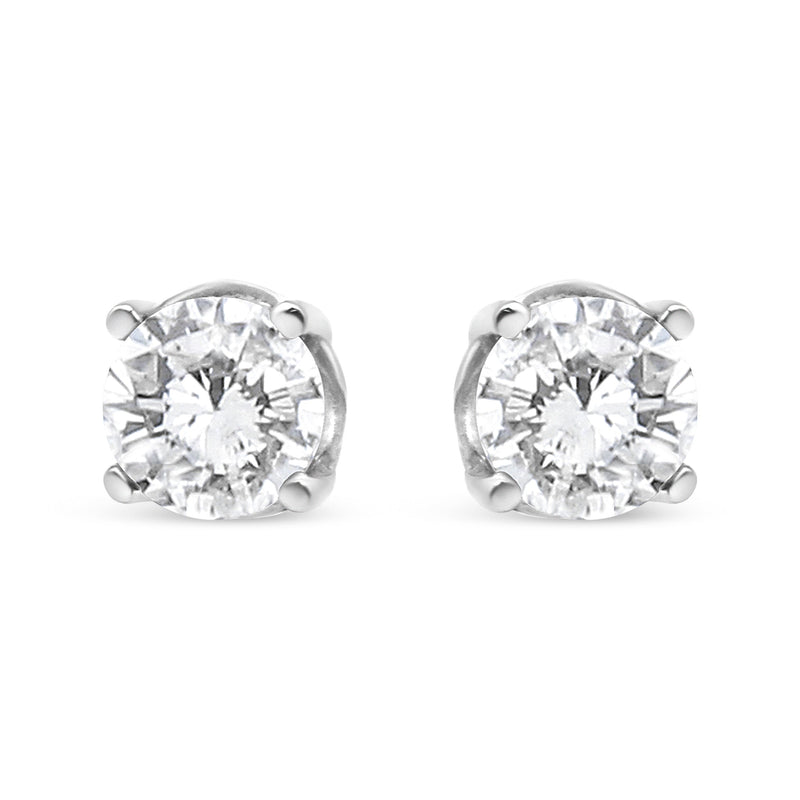 Bids.com 14K White Gold 3/4 Cttw Lab Grown Diamond 4-Prong Classic Stud Earrings (F-G Color, VS2-SI1 Clarity) Earrings