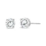 Bids.com 14K White Gold 3/4 Cttw Lab Grown Diamond 4-Prong Classic Stud Earrings (F-G Color, VS2-SI1 Clarity) Earrings