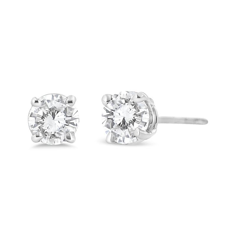 Bids.com 14K White Gold 3/4 Cttw Lab Grown Diamond 4-Prong Classic Stud Earrings (F-G Color, VS2-SI1 Clarity) Earrings