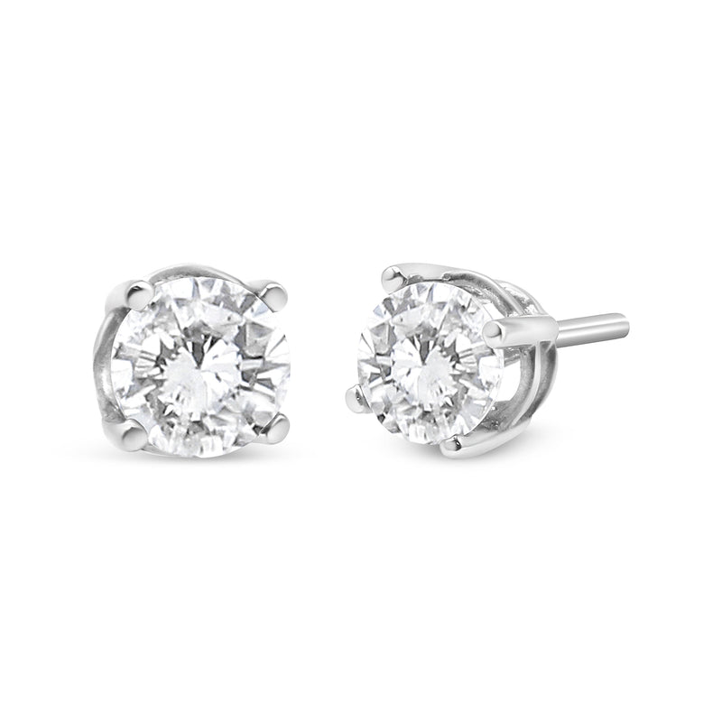 Bids.com 14K White Gold 3/4 Cttw Lab Grown Diamond 4-Prong Classic Stud Earrings (F-G Color, VS2-SI1 Clarity) Earrings