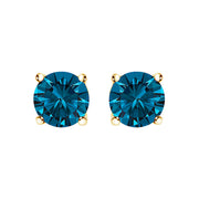 Bids.com 14K White Gold 1.00 Cttw Blue Lab Grown Diamond Stud Earrings with Screw Backs Earrings