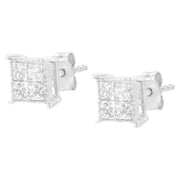 Bids.com Sterling Silver 3/4 cttw Composite Diamond Stud Earrings (I-J, I2-I3) Earrings