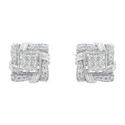 Bids.com .925 Sterling Silver 1/2 Cttw Round-Cut Diamond Stud Earrings (I-J Color, I1-I2 Clarity) Earrings